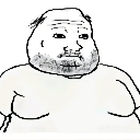 Wojak character with a disheveled look and a blank, cynical expression.