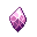 A pixelated purple crystal shard with bright highlights.