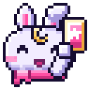 lun_cheer animated GIF emoji from Lunara