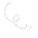 A white hand-drawn arrow with a curly tail pointing towards the bottom right against a black background.