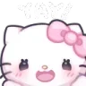 06_HelloKittyYay custom emote from 𑣲ʟᴇɪɢʜ's server