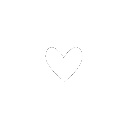 White heart symbol centered on a black background.