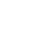 Thumbtack icon in high contrast white on a black background.