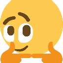 Yellow smiley face with a bashful expression tapping its index fingers together.