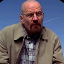 Walter White looking off-camera with a serious and stoic expression.