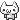 A small white pixel cat suddenly has a large red nosebleed.