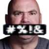A man with a black bar over his mouth featuring white symbols representing profanity.