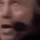 Man with a shocked expression zooms in closer across four sequential frames.