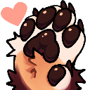 A fluffy animal paw reaching forward to boop the viewer.