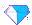 Four pixel art diamonds showing a progression from empty to fully filled with bright blue color.