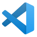 Blue ribbon icon with a sharp, angular geometric design.