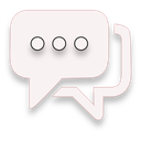 Speech bubble with three dots inside representing a typing indicator.