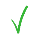 Four green checkmark symbols arranged in a horizontal row.