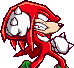 Knuckles the Echidna winding up his fist for a powerful punch.