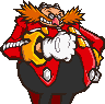 Doctor Eggman standing with a smug expression and arms crossed in pixel art style.