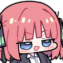 Chibi anime girl with pink hair and a smug, condescending expression.