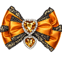 724885orangeheartjewelbow Discord sticker | power puff sl*ts