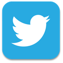 Bird silhouette centered inside a rounded blue square icon.