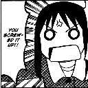 Anime character with a vein popping on their forehead and wide eyes, yelling you screwed it up.