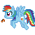 RainbowDash animated Discord emote - Hayley Glo’s Server🦄🐴💖😎