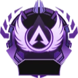 A purple emblem featuring a central triangle with white wings and a dark banner at the bottom.