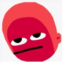 Red head with a flat, unimpressed expression and heavy-lidded eyes.