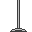 A small white-faced creature with one eye and a wide grin peeking from behind a red flag on a gray pole.