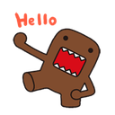 A brown, boxy creature with a wide, toothy red mouth performs a karate kick with one leg extended.