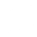 Text reading thank you in white pixelated font with a small white heart icon on a black background.