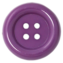 A purple four-hole sewing button centered on a light background.