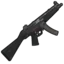 Submachine gun depicted in a simple pixel art style.