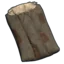 Sleeping bag rolled up in a simple pixel art style.