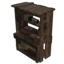 Workbench made of brown wood in a pixel art style.