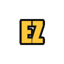 Letters E and Z in a bold yellow blocky font with a black outline.