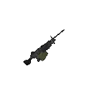 Machine gun shaking rapidly in a repetitive animation loop.