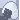 A small blue blob with a white top that appears to be squishing or melting.