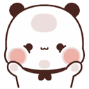 A cute white bear character with rosy cheeks reaching out with both arms for a hug.
