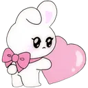 WhiteBunnyHoldHeart