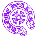 A purple mandala with a central flower and intricate swirling patterns.