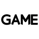 The word GAME written in a bold, black sans-serif font on a white background.