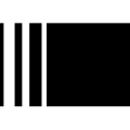 Three vertical lines of varying thickness next to a solid black rectangle on a white background.