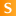 Letter S in a soft, glowing white font against a vibrant orange background.