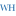 Letters WH in a dark blue serif font against a white background.