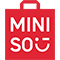 A red shopping bag with a white winking eye and a smirk.