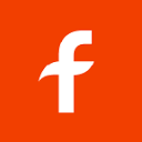 Letter F in white on a solid orange square background.