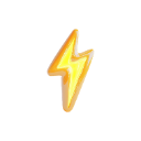 A stylized yellow lightning bolt icon centered on a black background.