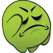 Green circular face emoji with a hand covering its eyes in a facepalm gesture.