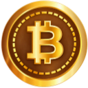 Gold coin with a stylized letter B embossed on the center.