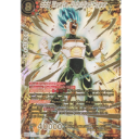 Anime warrior with blue hair standing in a glowing golden aura with hands raised.