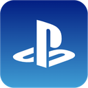 A white stylized logo symbol centered on a blue gradient square background.